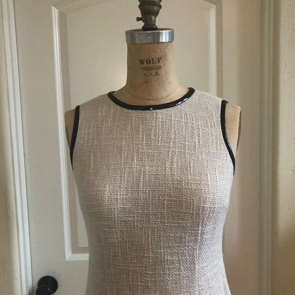 Kate Spade Tweed Dress With  Leather Trim - Picture 3 of 4